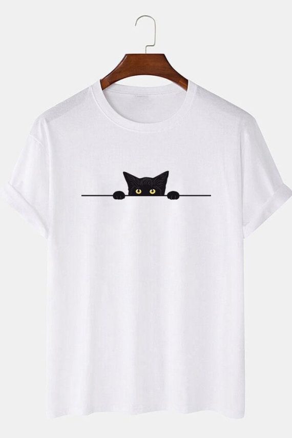 Guus | Black cat print T-shirt